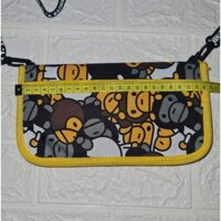 Baby Milo Ví Dài BAPE A Bath Ape AAPE Túi Đựng Thẻ Mini Đeo Vai
