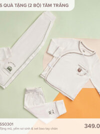 （Baby） Set quà tặng sơ sinh kèm phụ kiện chất liệu thun tăm Little Love