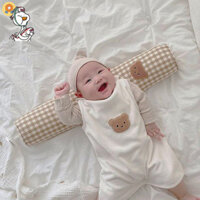 Baby Sleeping Pillow Bear Embroidery Soft Cotton Support Pillow Sleep Universal Anti-Collision Support For Young Children JP2HY
