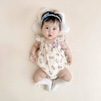 Baby Summer Wear Sleeveless Jumpsuit Baby Girl Clothes for One Month Old Super Cute 100 Days Princess Rompers Summer Vest Onesie FlCG