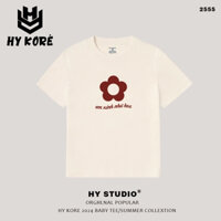 Baby Tee HY KOREA áo thun nữ Em xinh như hoa 2555 cotton 100% co giãn tay ngắn áo thun nữ trẻ em gái