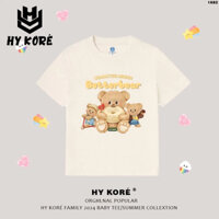 Baby Tee HY KOREA áo thun nữ Gấu Butterbear 1682 cotton 100% co giãn tay ngắn