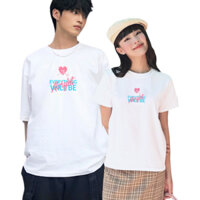 Baby Tee Unisex Couple Áo Thun Cặp Đôi Local Brand TNC Kiểu Phông Trắng Nam Nữ Bạn Thân Đẹp "Everything Alright" 230GSM