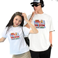 Baby Tee Unisex Couple Áo Thun Cặp Đôi Local Brand TNC Kiểu Phông Nam Nữ Trắng Saigoneses Đôi Bạn Thân "Sàigon Bánh Mì"