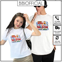 Baby Tee Unisex Couple Áo Thun Cặp Đôi Local Brand BIBIOFFICIALKiểu Phông Nam Nữ Trắng Saigoneses Đôi Bạn Thân "Sàigon B