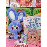 Baby three gương thần bé thỏ tím tai dựng mắt rưng y hình new fullbox card ( đã khui)