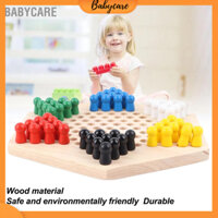 Babycare Có hàng sẵn Bộ trò chơi cờ đam Trung Quốc bằng gỗ 6 màu mang tính giáo dục dành cho người lớn Trẻ em