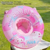 Babycare Vòng ngồi phao bơi bơm hơi cho bé có tay cầm an toàn họa tiết dễ thương dành trẻ mới biết đi Trẻ em