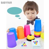 Babyfair Bộ cốc xếp chồng Phát triển kỹ năng giáo dục sớm tương tác Đồ chơi bền bỉ cho bé trai gái