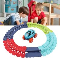 Babyfair Đường đua Track Playset Toy Truck nhỏ Xe linh hoạt cao để sử dụng hàng ngày (46pcs)