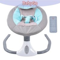 BabyGo Có thể tháo rời Xích đu cho trẻ sơ sinh Nôi điện điều khiển từ xa xoay có nhạc