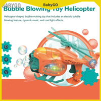 BabyGo Đồ chơi thổi bong bóng Hình dạng máy bay trực thăng Âm thanh Ánh sáng làm tự động chạy bằng pin