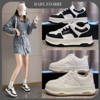 Baby.storre Giày thể thao nữ đế bánh mì 4 phân chữ miu siêu cute cực dễ phối đồ, giày nữ