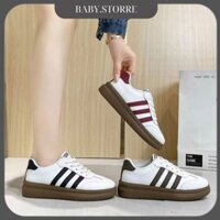 Baby.storre Giày thể thao nữ đế thấp viền 3 sọc Đế Cao Su Nguyên Khối  Size 36-39 full box giày nữ