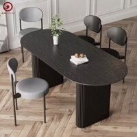 BAC-126 Bộ bàn ăn Oval Wood và 4 ghế Verpan