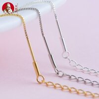 Bạc 925 Đính Hạt Vòng Tay Turnbuckle Hộp Dây Xích Đeo Hạt Turnbuckle Vòng Tay Handmade DIY Dây Xích