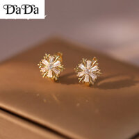 Bạc 925 Sáng Bóng Bông Tuyết Ngọt Ngào Nhẫn Bông Tai Thích Hợp Cho Bé Gái Bông Tai Nữ Đẹp Trang Sức