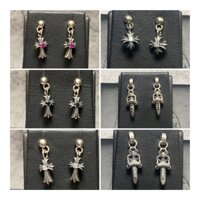 [BẠC 925]Bông tai Chrome Heart bạc khối 925 dạng thả cao câp đon vị tính 1 cái.