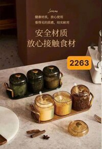 Bắc Âu ánh sáng sang trọng hộp gia vị bằng nhựa Chai đựng nước tương kết hợp thiết lập nhà bếp hộ gia đình chai đựng gia vị muối bột ngọt lọ gia vị whiafr