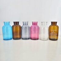 Bắc Âu Chai Thủy Tinh Nhà Vintage Trong Suốt Bình Thủy Tinh Hoa Khô Thủy Canh Xanh Ivy Đạo Cụ Trang Trí Nhà Cửa