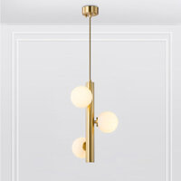 Bắc Âu Đơn Giản Hậu Hiện Đại Phòng Ăn Phòng Ngủ Đèn Đầu Giường Sáng Tạo Cá Tính Kính Tròn Chụp Đèn Hình Cầu Đèn Chùm Hạt