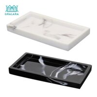 Bắc Âu Giả Đá Cẩm Thạch Nhựa Khay Vệ Sinh Vanity Khay Phòng Tắm Bồn Khay Xà Phòng Trang Trí Khăn Kithen Khay Món Ăn