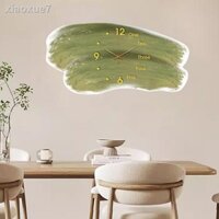 Bắc Âu Kem Phong Cách Nhà Hàng Đồng Hồ Trang Trí Tranh Phòng Khách Sóng Dấu Vết Đồng Hồ Treo Tường Thời Trang Sáng Tạo I