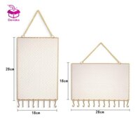 Bắc Âu Kim Loại Hình Chữ Nhật Kệ Treo Tường Bông Tai Người Tổ Chức Trang Sức Giá Đỡ Bông Tai Hiển Thị Giá Cho Vòng Tay Vòng Cổ Treo Tường Tổ Chức Cho Phòng Ngủ Tủ Quần Áo Nữ
