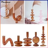 Bắc Âu Trụ Cột Thủy Tinh Để Bàn Trang Trí Bàn Chân Nến Kính Terrarium
