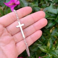 [Bạc cao cấp 950] - Lắc tay Thánh Giá - Có thể khắc chữ, ngày tháng - Unisex - Tiệm Bạc Bảo Tâm