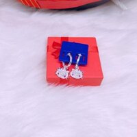 [Bạc Chuẩn] BÔNG TAI MÈO KITTY VÒNG TRÒN