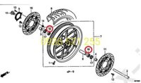 Bạc đạn bánh Trước Sau Vòng bi bánh Trước Sau Honda CB400 Hornet 250 và các dòng xe tương ứng Hàng Koyo Japan