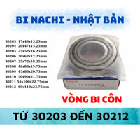 (Bạc đạn) Vòng bi côn 30203 30204 30205 30206 30207 30208 30209 30210 30211 30212 - Bi NACHI Nhật Bản