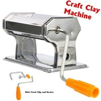 Bạc DIY Thủ Công Polymer Cán Máy Đất Sét Báo Chí Con Lăn Tay Quay Handmade Báo Chí Pasta Dụng Cụ Thép Không Gỉ Không Điện