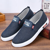 Bắc Kinh Canvas Giày Nam Bàn Đạp Thoáng Khí Lười Giày Thể Thao Chống Mài Mòn Giày Vải Đế Mềm Chống Trơn Trượt