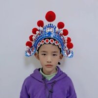 Bắc Kinh Opera Đạo Cụ Nón Phim Truyền Hình Tiếp Liệu Mũ Bảo Hiểm Nam Nữ Lính Nhảy Mũ Trống Cột Nhỏ Đầu Phía Trước Bắc Kinh Đạo Cụ Opera Nón Phim Truyền Hình Cung Cấp Mũ Bảo Hiểm Nam Nữ Lính Mũ Nón Trống Cột Nhỏ Trán 04.13