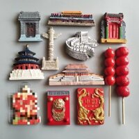 Bắc Kinh Thành Phố Phong Cách Trung Hoa Nam Châm Tủ Lạnh Tử Cấm Thành Vạn Lý Trường Thành Lưu Niệm Du Lịch Trung Quốc Quà Lưu Niệm Trung Quốc