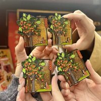 Bắc Kinh Văn Hóa Sáng Tạo Tanzan Đền Pepsi Ruyi Kim Loại Lấp Lánh Tủ Lạnh Dán Cao Cấp Lưu Niệm Hạn Chế Ngói Dán Quà Tặng