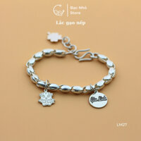 [Bạc Nhỏ Store] Lắc Gạo Nếp Bạc Ta 950 Khắc Charm Tên Miễn Phí Theo Yêu Cầu LM27