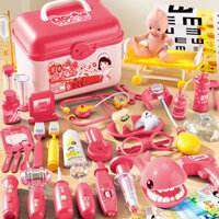 Bác Sĩ Nhỏ Đồ Chơi Bé Gái Hộp Y Tế Bộ Y Tá Trẻ Em Tiêm Mô Phỏng Nhà Chơi Bé Trai Ống Nghe Bé