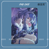 Bạc Sói Anime Honkai Ngôi Sao Cho Galaxy Tab S7 FE 11 Năm 2021 S6 Ốp Lưng SM-T220 / T225 Ba Gấp Đứng Bao Galaxy Tab S6 Lite TabS8