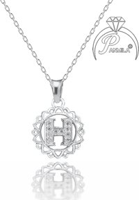 Bạc thật 100 Bộ trang sức bạc chữ H cao cấp BTS.CHUH.B - Dây chuyền chữ H