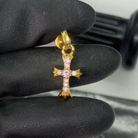 [Bạc925] Bông tai Chrome Heart Cross vang 22K fullbox túi.