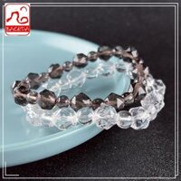 Baceda Vòng Tay Chuỗi Hạt Đá Obsidian Trong Suốt Mặt Khối Lập Phương May Mắn Năm 2024