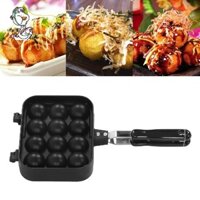 Bạch Tuộc Bóng Nướng Chảo Chống Dính Hai Mặt 12 Lỗ Hợp Kim Nhôm Nướng Chảo Làm Nóng Nhanh Đồ Gia Dụng Nhà Bếp HYJP