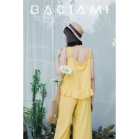 Baciami-Bộ Áo 2 Dây Quần Lửng Phôm Rộng - Size M
