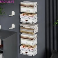 Back2life 2 Chiếc Sắp Xếp Sách, Kệ Trưng Bày Nổi Vô Hình, Giá Sách Treo Tường Thiết Thực Phụ Kiện Trang Trí Nhà Cửa Treo Tường