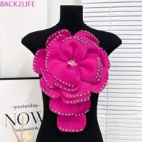 Back2life Quần Áo Miếng Dán, Hoa 3D Nhiều Lớp Táo Hoa, Phụ Kiện Đầm Có Pin Kim Cương Giả Có Thể Tháo Rời Quần Áo Đính Nữ