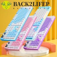 Back2lifep Bàn Phím Cơ Trắng Đen ABS Ngoại Vi Máy Tính Thể Thao Điện Tử Trục Cơ Phát Sáng 104 Phím Bàn Phím Chơi Game Chống Thấm Nước