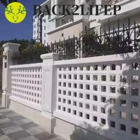 Back2lifep Khuôn Gạch Rỗng, Khuôn Gạch Cổ Xi Măng Vuông 20 * 20 * 6cm, Lát Bê Tông Chống Trơn Trượt 3D Khắc Nhựa Tường Gạch Khuôn Treo Tường Sân Vườn